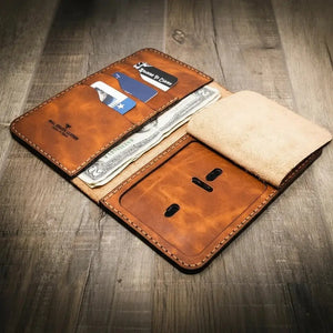 Badge Long Wallet by Bull Sheath Leather, handmade leather goods detail photo 14