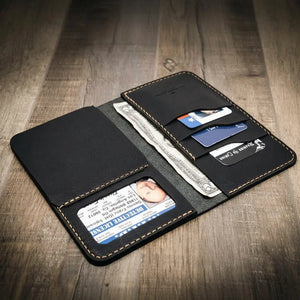 Badge Long Wallet by Bull Sheath Leather, handmade leather goods detail photo 21