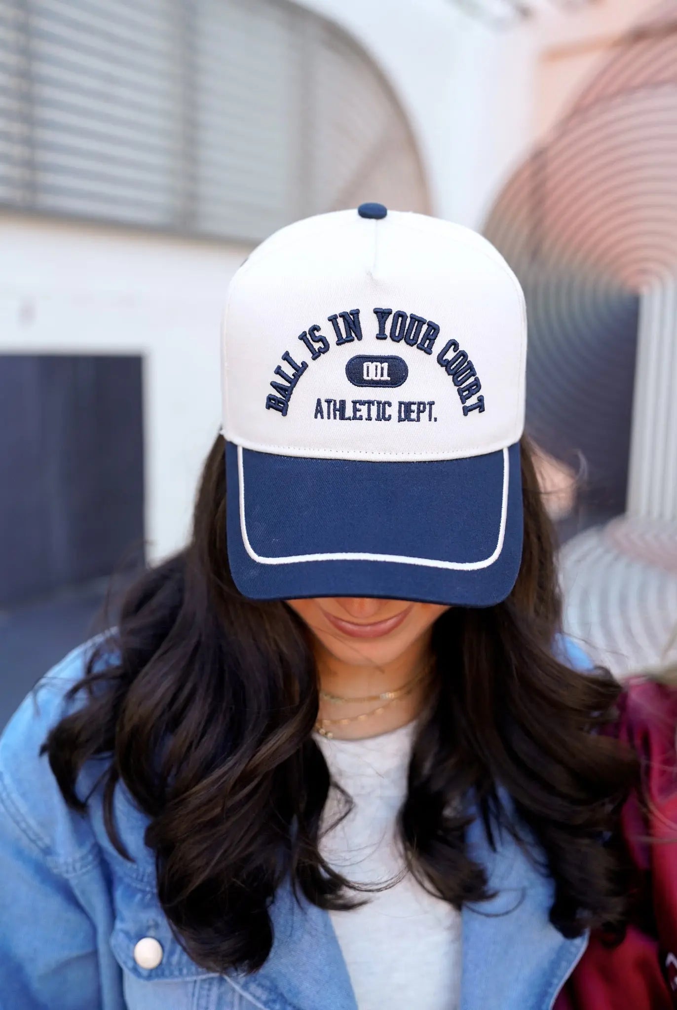 Ball is in your Court - Navy Vintage Trucker Hat KenzKustomz
