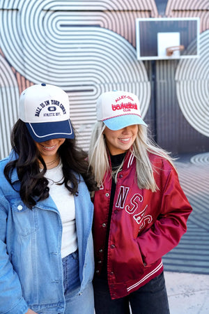 Ball is in your Court - Navy Vintage Trucker Hat KenzKustomz