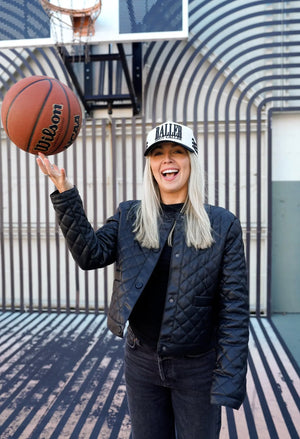 Baller - Black Vintage Trucker Hat by KenzKustomz, Southern lifestyle apparel detail photo 3