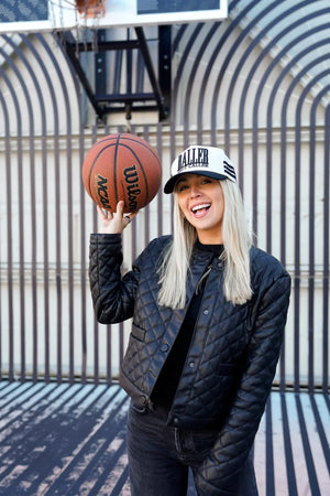 Baller - Black Vintage Trucker Hat by KenzKustomz, Southern lifestyle apparel detail photo 4