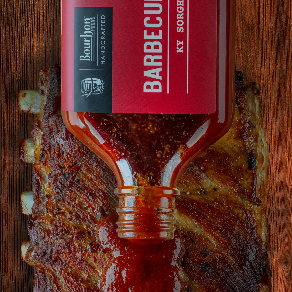 Barbecue Sauce with Bourbon and Sorghum by Bourbon Barrel Foods, Southern food gift detail photo 2