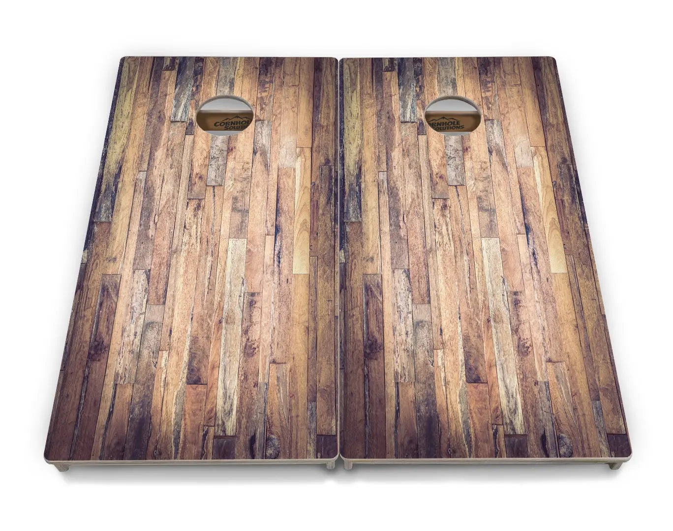Barnwood Plank Cornhole Boards - Professional Tournament Series by Cornhole Solutions, custom cornhole board detail photo 4