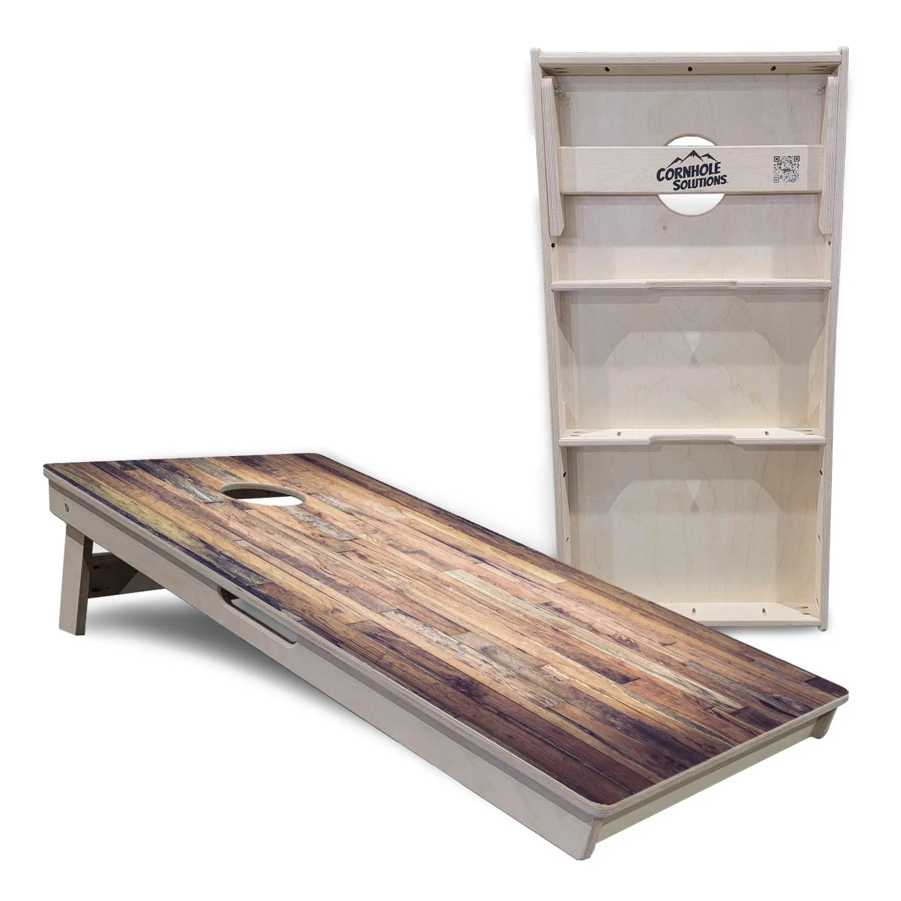 Barnwood Plank Cornhole Boards - Professional Tournament Series by Cornhole Solutions, custom cornhole board detail photo 5