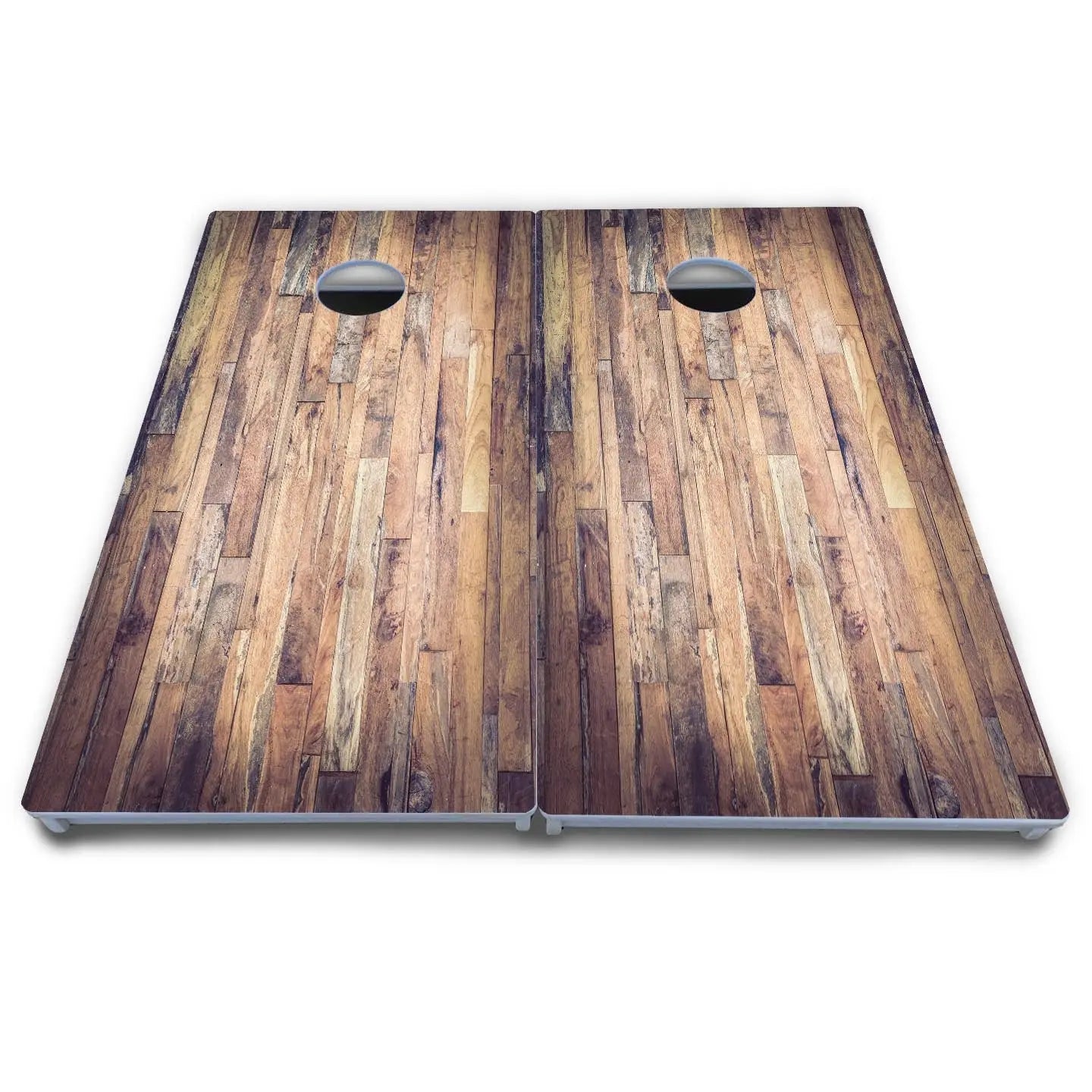 Barnwood Planks Cornhole Boards - All Weather Series by Cornhole Solutions, custom cornhole board detail photo 4