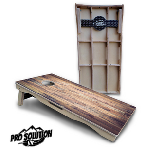 Barnwood Planks Cornhole Boards - Pro Solution Lite Series by Cornhole Solutions, custom cornhole board main product photo