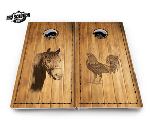 Barnyard Cornhole Boards - Pro Solution Lite Series by Cornhole Solutions, custom cornhole board detail photo 4