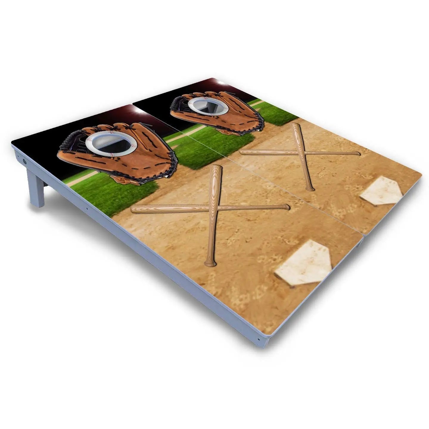 Baseball Theme Cornhole Boards - All Weather Series by Cornhole Solutions, custom cornhole board detail photo 3