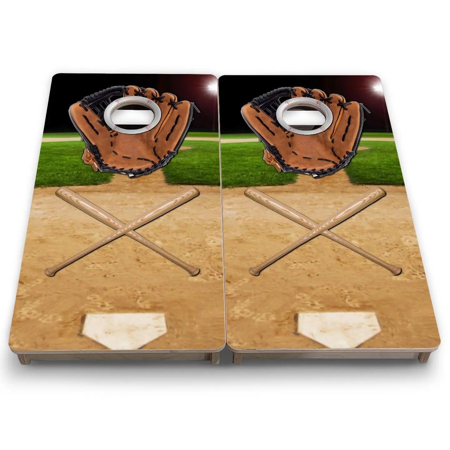 Baseball Theme - Mini or Vacation Size Boards by Cornhole Solutions, custom cornhole board detail photo 7