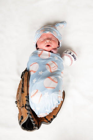 Little Slugger Personalized Baseball Baby Hat or Headband by AGreatBaby — view 2 of 3
