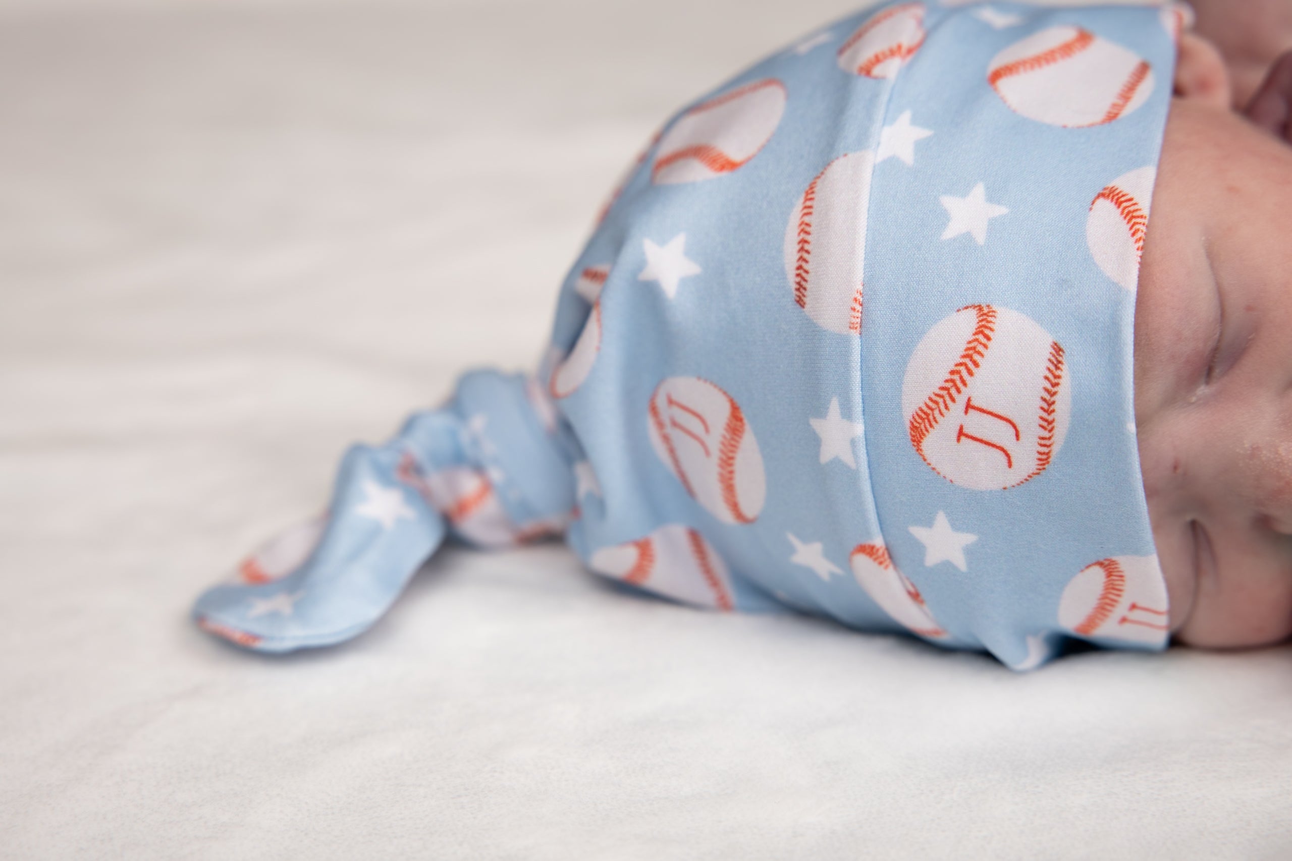 Little Slugger Personalized Baseball Baby Hat or Headband by AGreatBaby — view 1 of 3