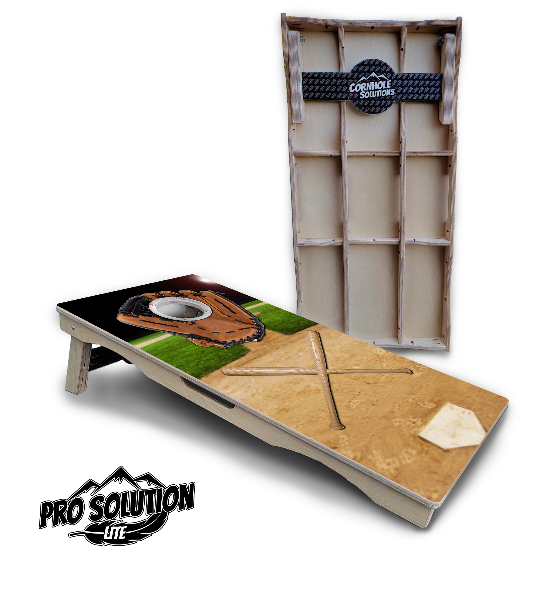 Baseball Theme Cornhole Boards - Pro Solution Lite Series Cornhole Solutions