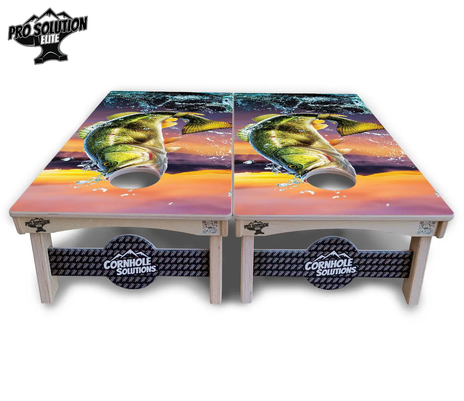 Bass Hole Cornhole Boards - Pro Solution Elite Series by Cornhole Solutions, custom cornhole board detail photo 3