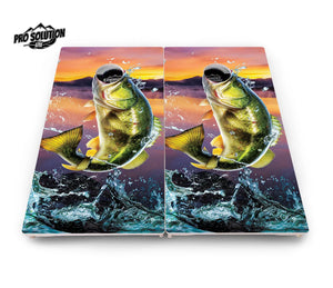 Bass Hole Cornhole Boards - Pro Solution Lite Series by Cornhole Solutions, custom cornhole board detail photo 2