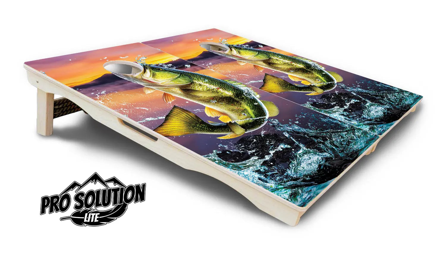Bass Hole Cornhole Boards - Pro Solution Lite Series by Cornhole Solutions, custom cornhole board detail photo 5