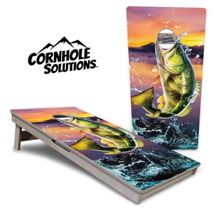 Bass Hole Cornhole Boards - Professional Tournament Series by Cornhole Solutions, custom cornhole board main product photo