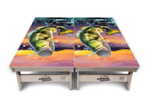 Bass Hole Cornhole Boards - Professional Tournament Series by Cornhole Solutions, custom cornhole board detail photo 2