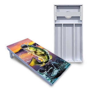 Basshole Fish Cornhole Boards - All Weather Series by Cornhole Solutions, custom cornhole board main product photo