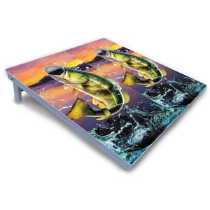 Basshole Fish Cornhole Boards - All Weather Series by Cornhole Solutions, custom cornhole board detail photo 3