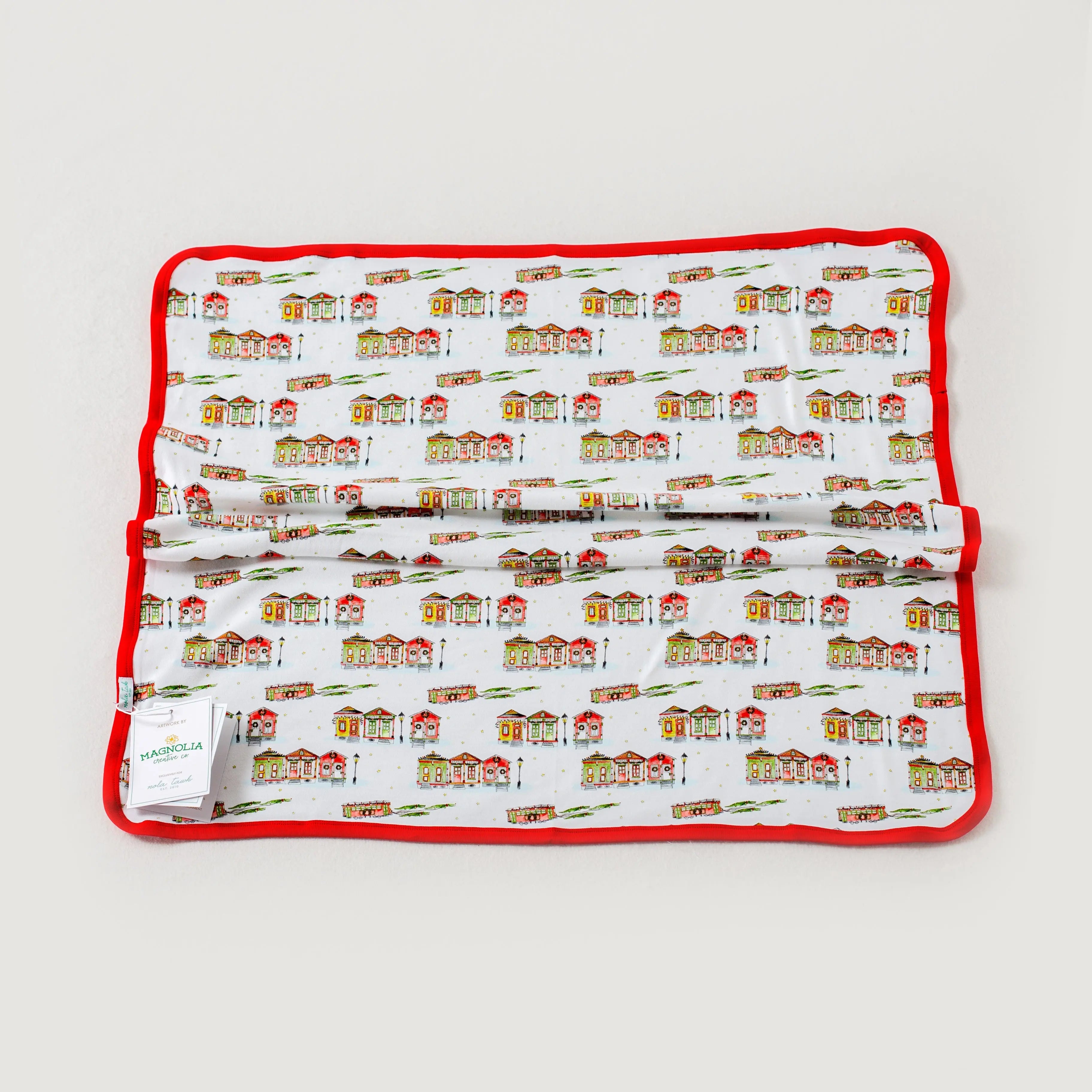 Bayou Wonderland Organic Cotton Christmas Baby Blanket Nola Tawk