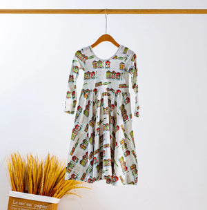 Bayou Wonderland Organic Cotton Christmas Dress for Kids by Nola Tawk, Southern lifestyle apparel main product photo