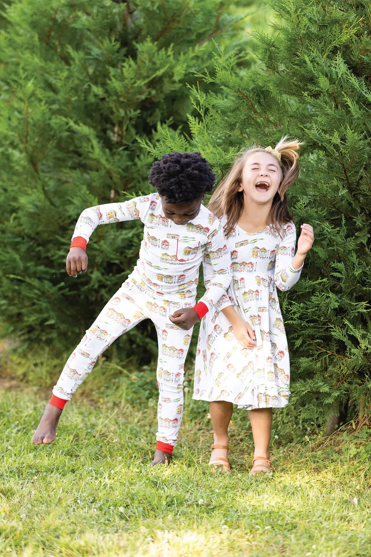 Bayou Wonderland Organic Cotton Christmas Kids Pajamas by Nola Tawk, Southern food gift detail photo 6