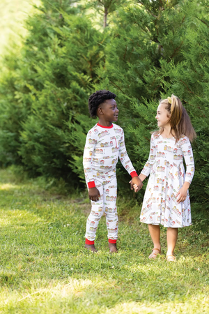 Bayou Wonderland Organic Cotton Christmas Kids Pajamas by Nola Tawk, Southern food gift detail photo 7