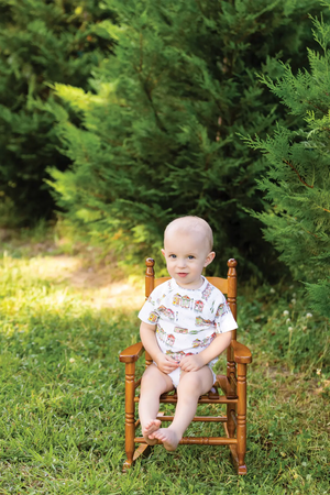 Bayou Wonderland Organic Cotton Christmas Onesie by Nola Tawk, Southern lifestyle apparel detail photo 2