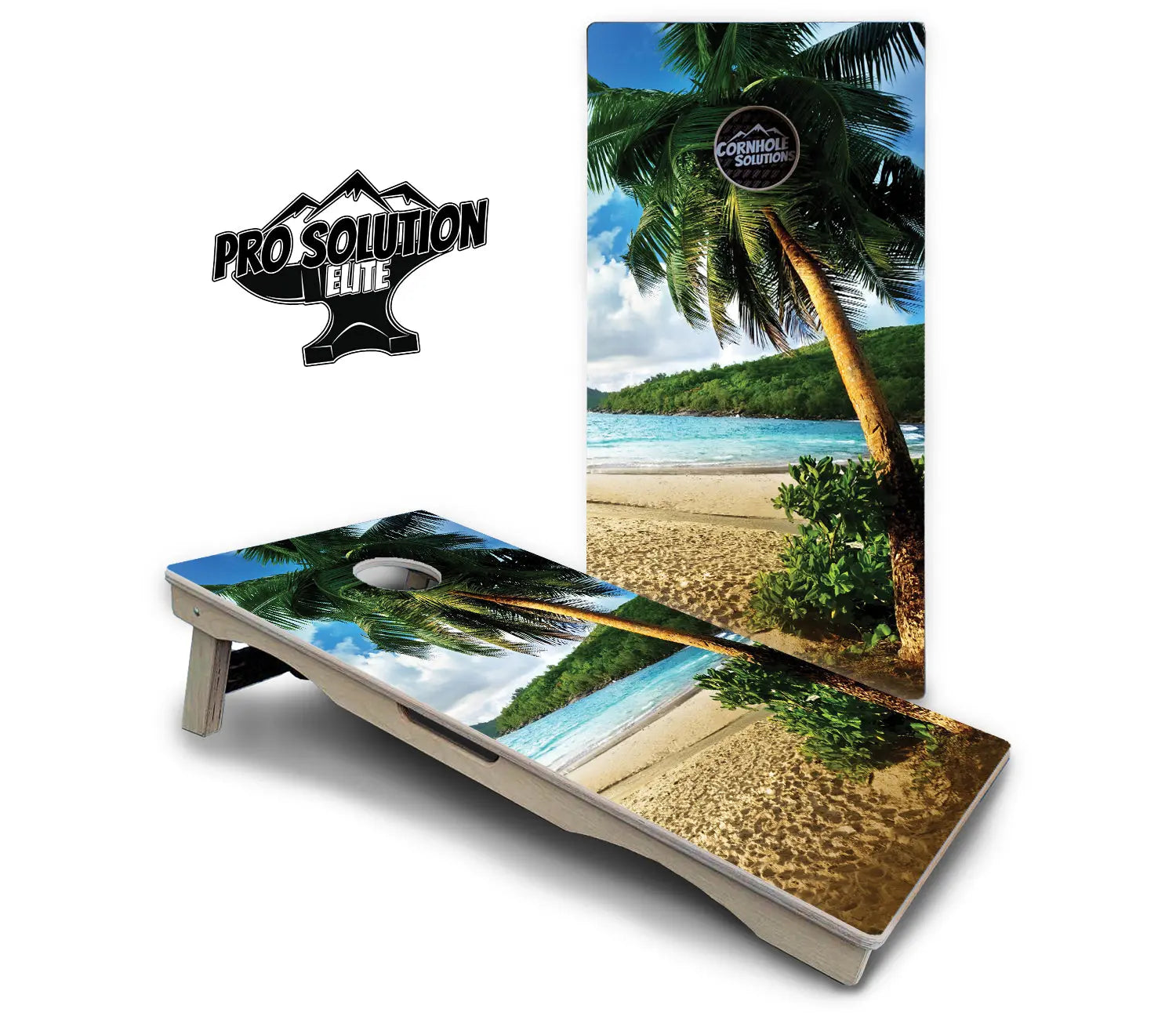 Beach Scene Cornhole Boards - Pro Solution Elite Series Cornhole Solutions