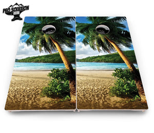 Beach Scene Cornhole Boards - Pro Solution Elite Series by Cornhole Solutions, custom cornhole board detail photo 4