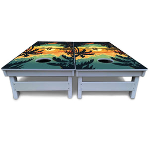 Beach Sunset Cornhole Boards - All Weather Series by Cornhole Solutions, custom cornhole board detail photo 5