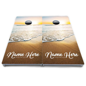 Beach Sunset Cornhole Boards - All Weather Series by Cornhole Solutions, custom cornhole board detail photo 7