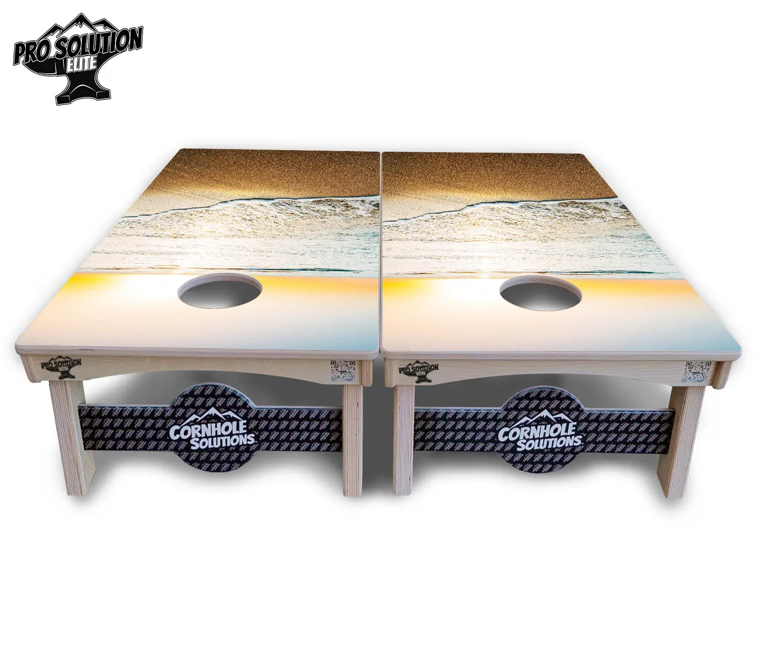 Beach Sunset Cornhole Boards - Pro Solution Elite Series by Cornhole Solutions, custom cornhole board detail photo 4