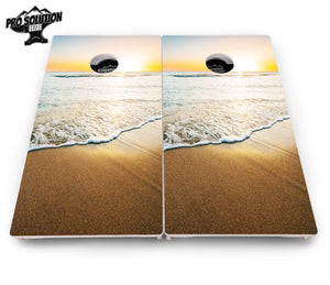 Beach Sunset Cornhole Boards - Pro Solution Elite Series by Cornhole Solutions, custom cornhole board detail photo 5