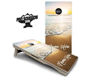 Beach Sunset Cornhole Boards - Pro Solution Elite Series by Cornhole Solutions, custom cornhole board detail photo 7