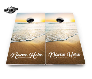 Beach Sunset Cornhole Boards - Pro Solution Lite Series by Cornhole Solutions, custom cornhole board detail photo 13