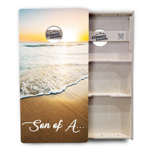 Beach Sunset Cornhole Boards - Professional Tournament Series by Cornhole Solutions, custom cornhole board detail photo 6