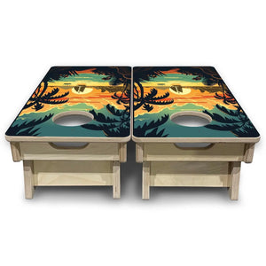 Beach Sunset Design Options - Mini or Vacation Size Cornhole Boards by Cornhole Solutions, Southern home decor detail photo 6