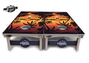 Beach Sunset Cornhole Boards - Pro Solution Lite Series Cornhole Solutions