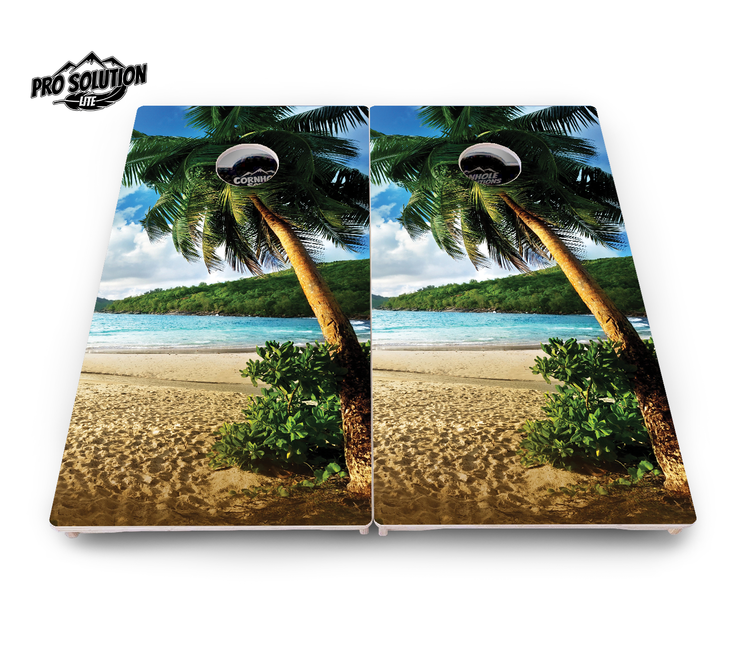 Beach Scene Cornhole Boards - Pro Solution Lite Series Cornhole Solutions