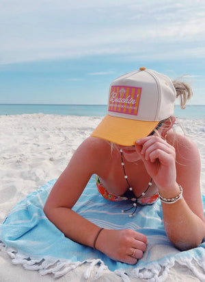 Beachin' - Vintage Trucker Hat by KenzKustomz, Southern lifestyle apparel detail photo 17