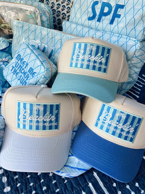Beachin' - Vintage Trucker Hat by KenzKustomz, Southern lifestyle apparel detail photo 22