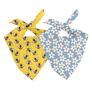 Bees & Daisy Dog Bandana Dog Bandana Co.