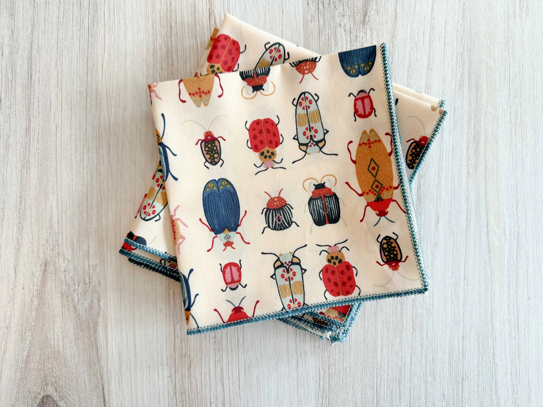 Beetle Cloth Napkins, set of four by Dot and Army, cloth napkins detail photo 3