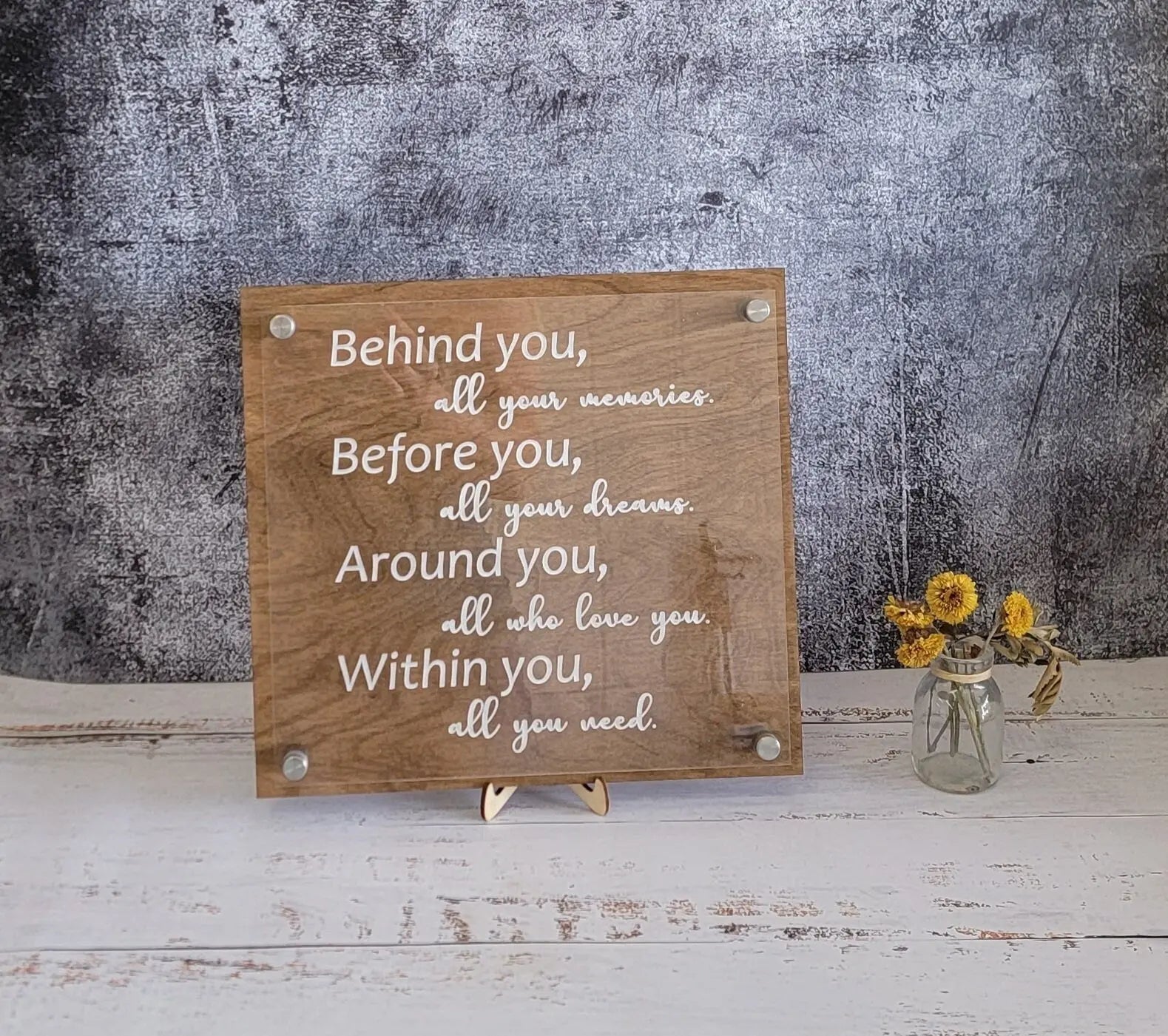 Behind you Quote Plaque by EverLee Creations, Southern home decor detail photo 2