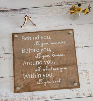 Behind you Quote Plaque by EverLee Creations, Southern home decor detail photo 8