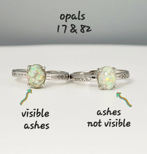 Bell's Vision Memorial Opal Ring by Cotton Street Art Company, handmade jewelry detail photo 4