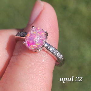 Bell's Vision Memorial Opal Ring by Cotton Street Art Company, handmade jewelry detail photo 7
