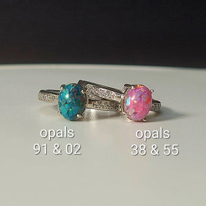 Bell's Vision Memorial Opal Ring by Cotton Street Art Company, handmade jewelry detail photo 8